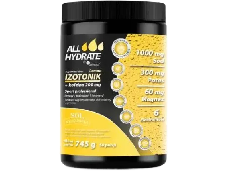 Aliness ALLHydrate, izotonik lemon i kofeina, proszek
