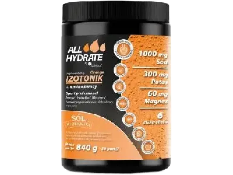 Aliness AllHydrate, izotonik orange+aminokwasy, proszek