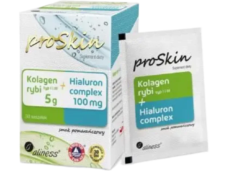 Aliness ProSkin, kolagen rybi + hialuron complex, saszetki