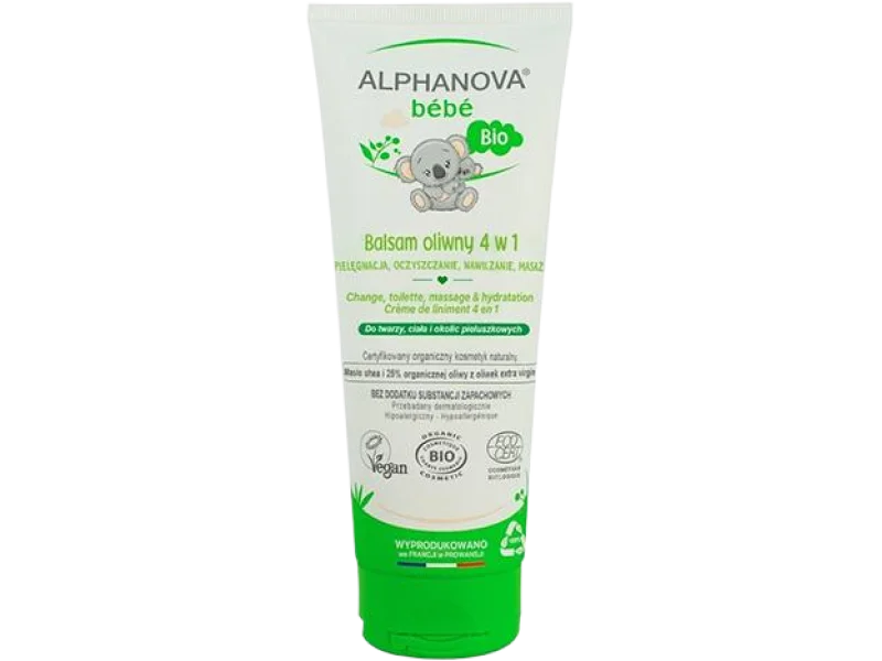 ALPHANOVA bébé BIO Liniment nawilżająco-oczyszczający 4w1, krem