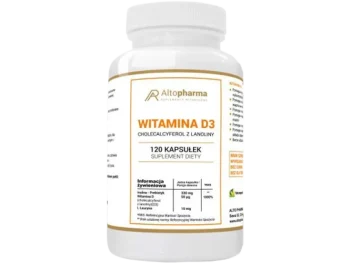 Altopharma Witamina D3 cholekalcyferol z lanoliny, kapsułki