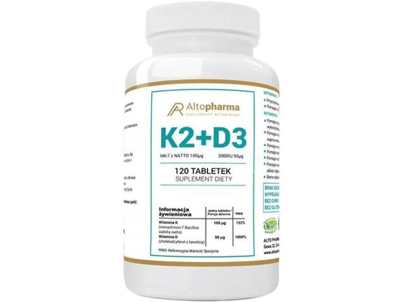Altopharma Witamina K2 + D3, tabletki