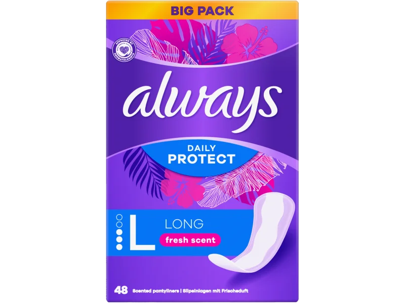 Always Daily Protect Long, o świeżym zapachu, wkładki