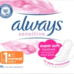Always Sensitive Normal Plus ze skrzydełkami, podpaski