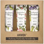 Anwen zestaw odżywek do włosów o wysokiej porowatości nawilżający bez + emolientowa róża + proteinowa orchidea, odżywka