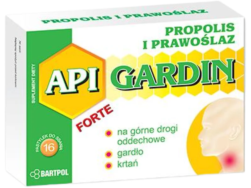 Api Gardin Forte propolis i prawoślaz, pastylki do ssania