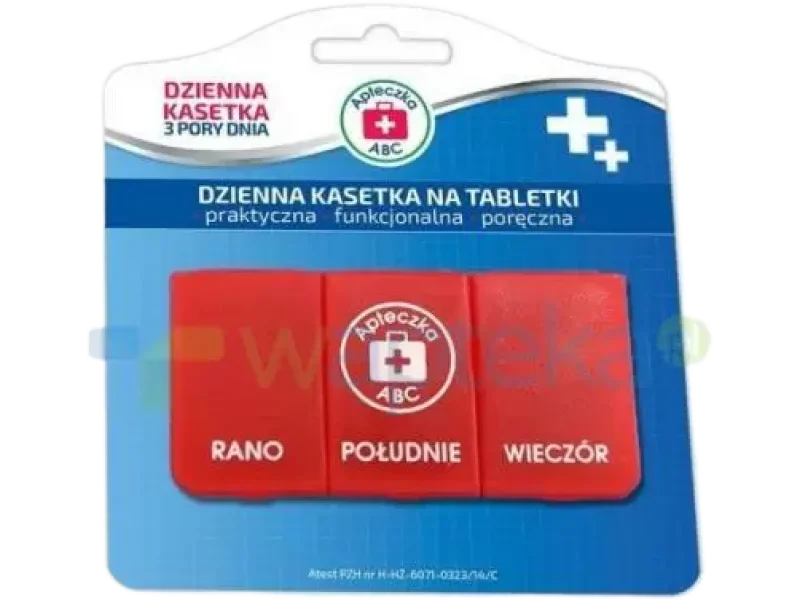 Apteczka ABC dzienna kasetka na tabletki, 3 pory dnia