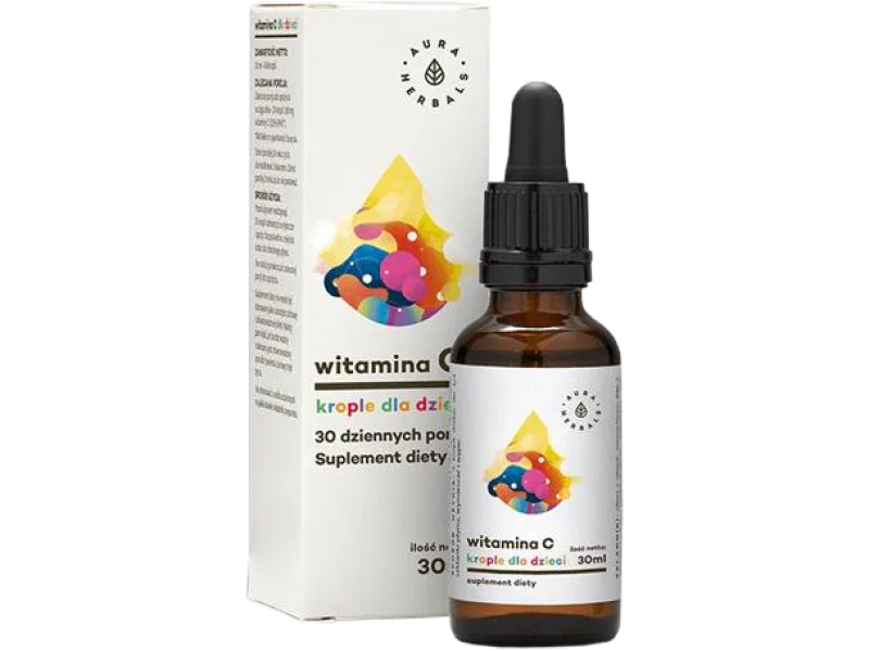 Aura Herbals Witamina C dla dzieci, krople