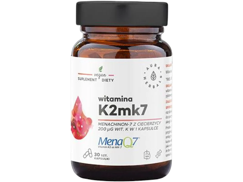 Aura Herbals witamina K2 MenaQ7, kapsułki, 200 µg