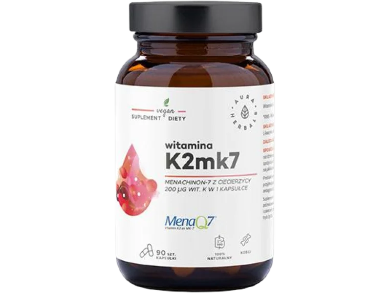Aura Herbals Witamina K2 MenaQ7 vegan, kapsułki