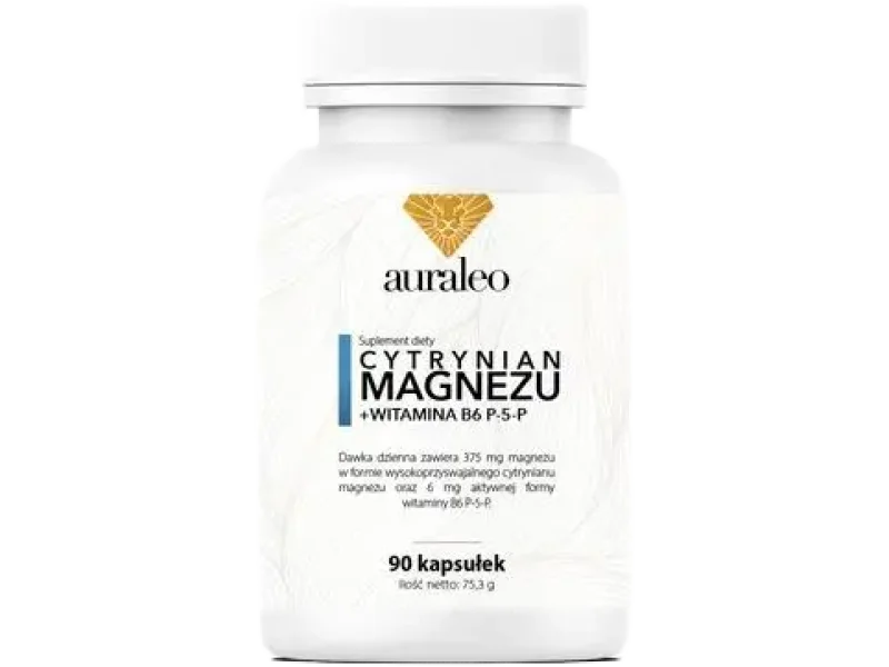 Auraleo cytrynian magnezu + B6 P-5-P, kapsułki
