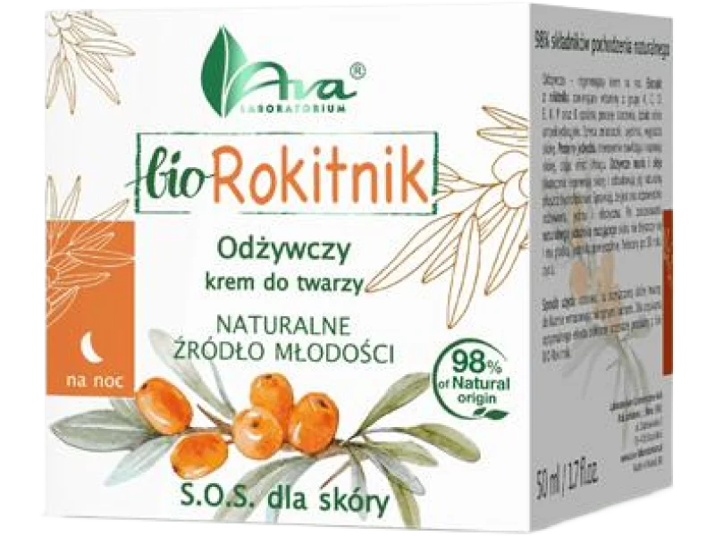 AVA BIO ROKITNIK odżywczy na noc, krem