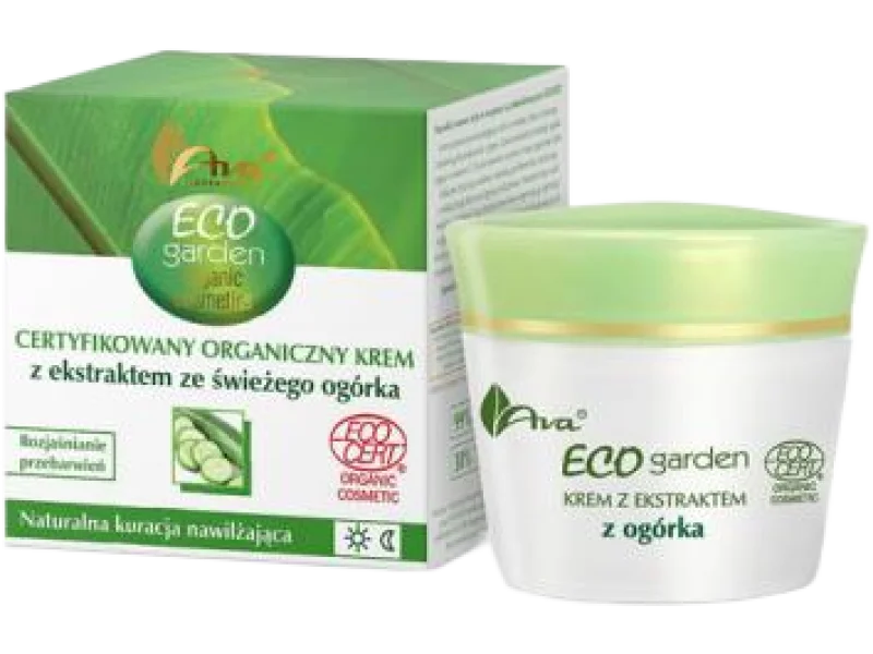 AVA ECO GARDEN certyfikowany organiczny krem z ekstraktem ze świeżego ogórka