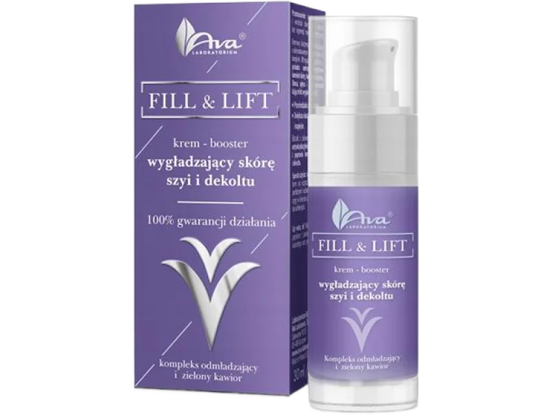 Ava Fill & Lift krem-booster wygładzający skórę szyi i dekoltu