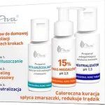 AVA Zestaw do domowej eksfoliacji odtłuszczacz + peeling kwasowy kwas migdałowy + neutralizator
