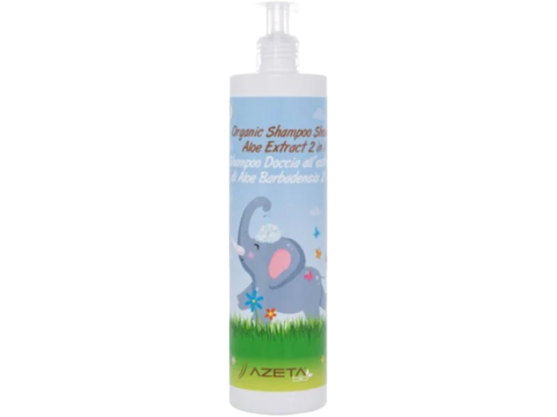 Azeta Bio organiczny, szampon i płyn do mycia ciała 2w1 dla dzieci z ekstraktem z aloesu