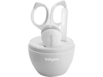 Zdjęcie produktu BabyOno Zestaw do pielęgnacji paznokci w etui 398/03 szary, zestaw terapeutyczny