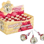 Barcik z propolisem, miodem i witaminą C, smak malinowy, lizak