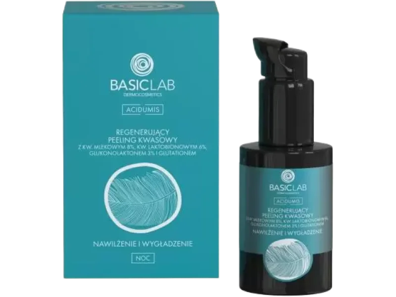 Basiclab Dermocosmetics Acidumis regenerujący peeling kwasowy nawilżenie i wygładzenie na noc, żel