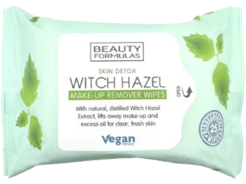 Beauty Formulas, chusteczki do demakijażu z oczarem wirginijskim