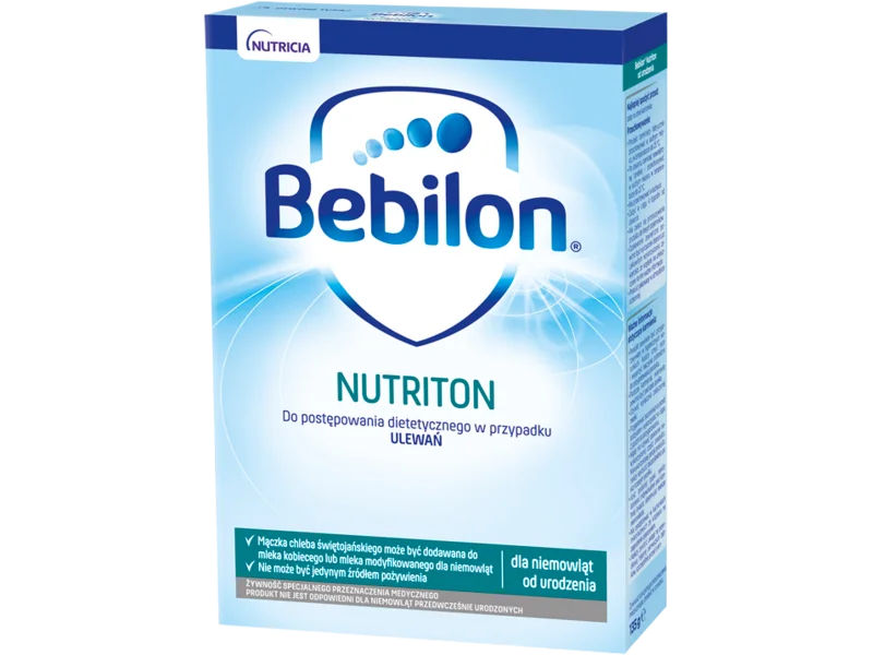 Bebilon Nutriton, do postępowania dietetycznego w przypadku ulewań dla niemowląt, proszek