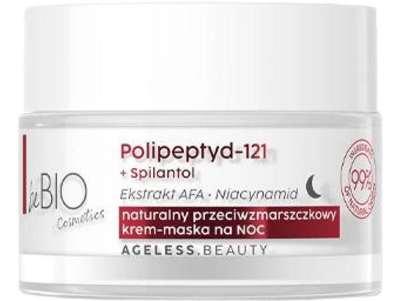 BeBio Ageless Beauty krem-maska przeciwzmarszczkowy naturalny regeneracja + odmłodzenie na noc