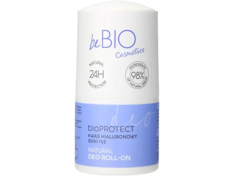 BeBio Hyaluro Bioprotect naturalny deo z kwasem hialuronowym i ekstraktem z dzikiego ryżu, roll-on