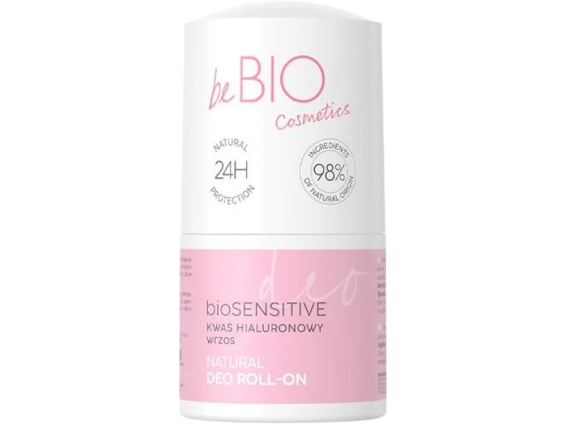 BeBio Hyaluro Biosensitive naturalny deo z kwasem hialuronowym i ekstraktem z wrzosu, roll-on