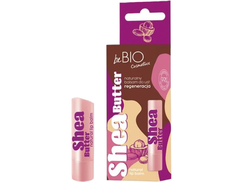 BeBio Naturalny, regenerujący balsam do ust z dodatkiem masła shea