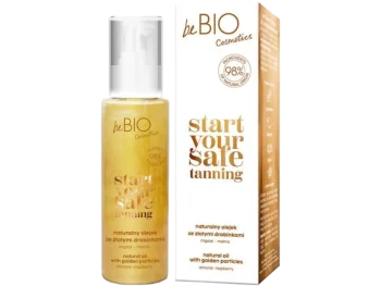 BeBio Start Your Safe Tanning, naturalny ze złotymi drobinkami, olejek