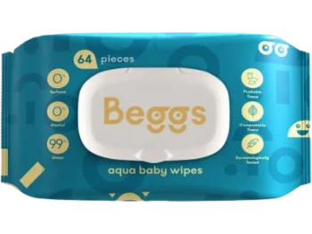 Zdjęcie produktu Beggs nawilżane spłukiwalne, chusteczki