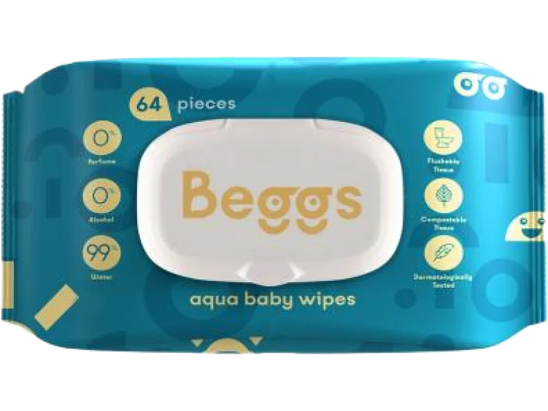 Beggs nawilżane spłukiwalne, chusteczki