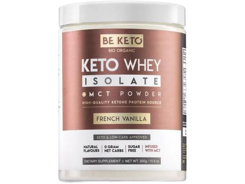 BeKeto KETO izolat białka z MCT, francuska wanilia, proszek
