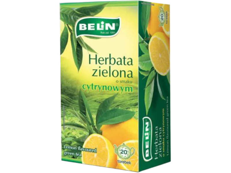 Belin herbata zielona, smak cytrynowy, herbata ekspresowa