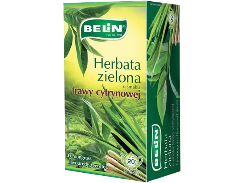 Belin Herbata zielona, smak trawy cytrynowej, saszetki