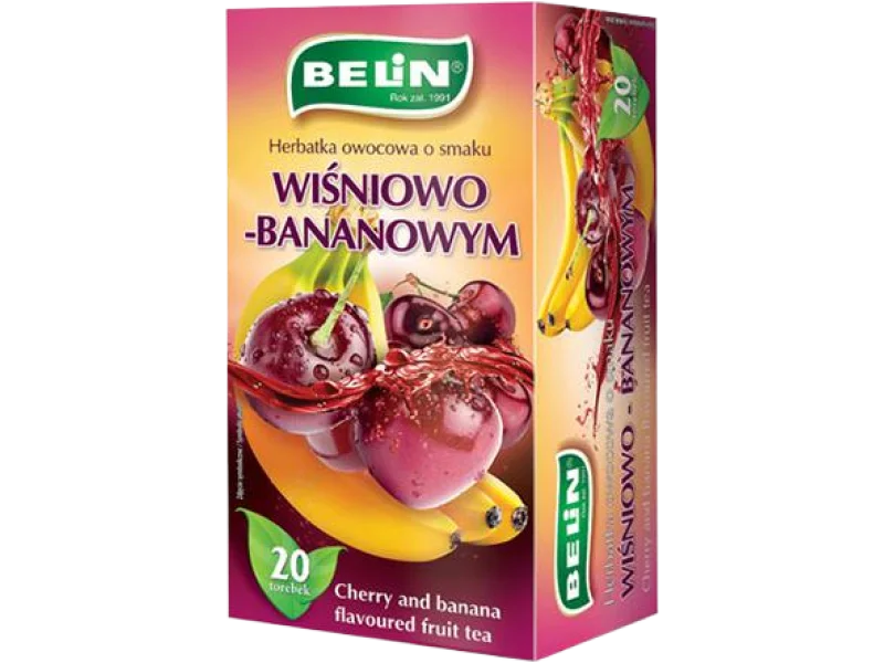 Belin herbatka owocowa, smak wiśniowo-bananowy, herbata ekspresowa