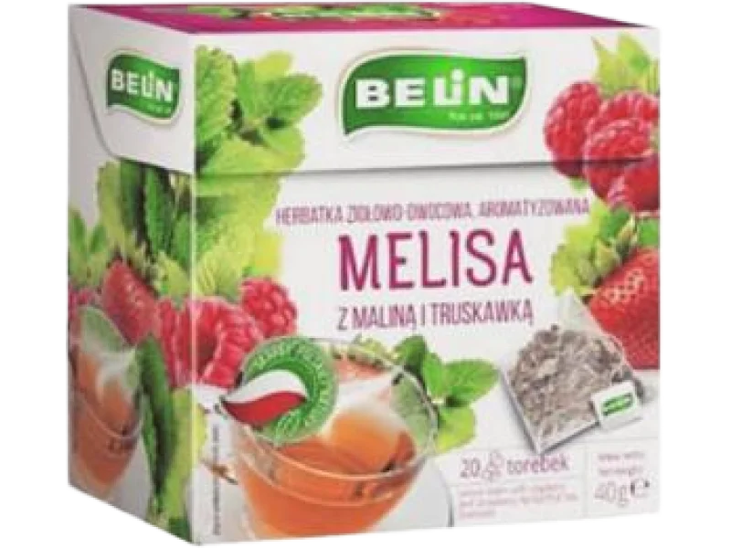 Belin herbatka ziołowo-owocowa melisa z maliną i truskawką, zioła do zaparzania