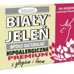 BIAŁY JELEŃ Hipoalergiczne mydło naturalne PREMIUM z głogiem i lnem