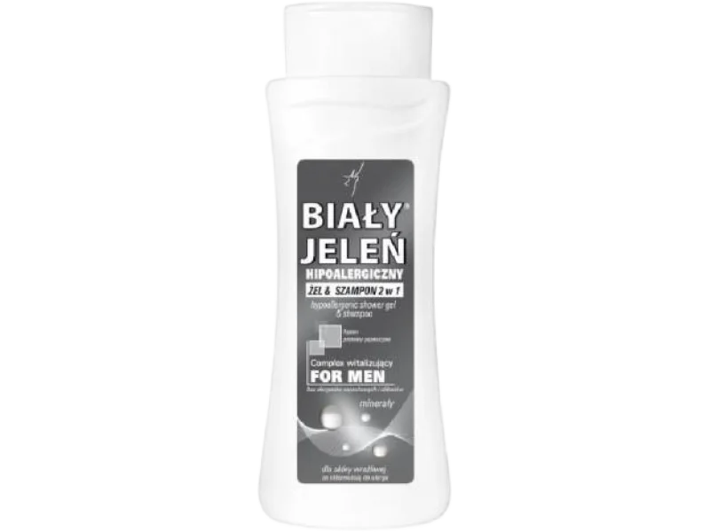 BIAŁY JELEŃ Hipoalergiczny żel & szampon FOR MEN 2w1 z minerałami, żel do mycia