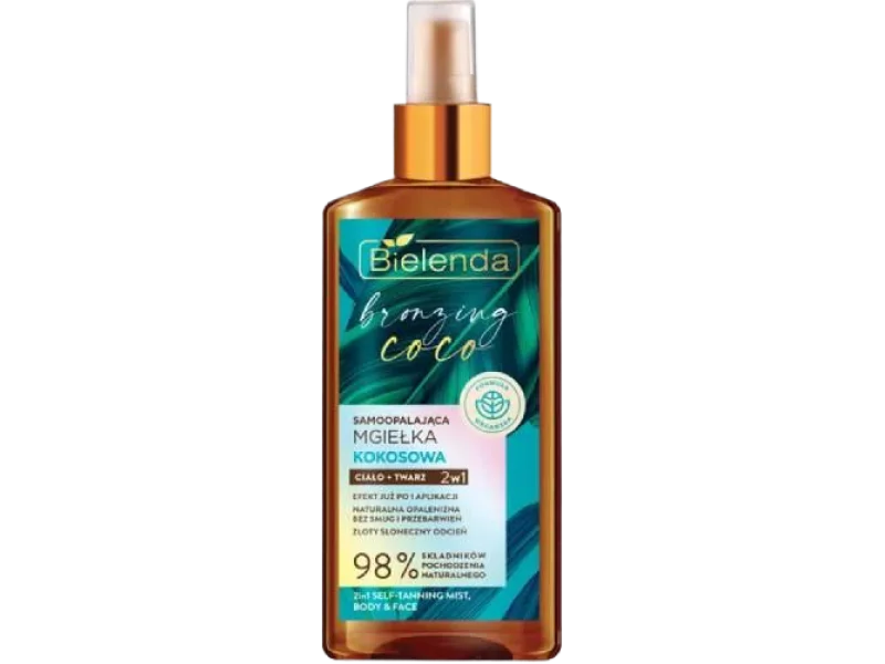 Bielenda Bronzing Coco, samoopalająca ciało + twarz 2w1, mgiełka