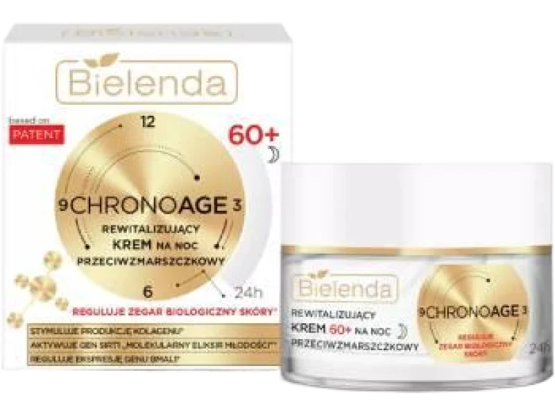 Bielenda Chrono Age 24h, rewitalizujący krem przeciwzmarszczkowy 60+ na noc