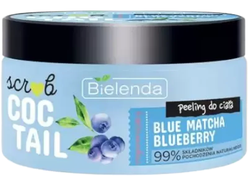 Bielenda Coctail Scrub regenerujący blue matcha + blueberry, peeling