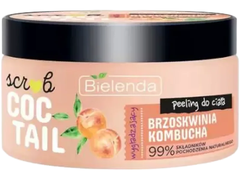Bielenda Coctail Scrub wygładzający brzoskwinia + kombucha, peeling