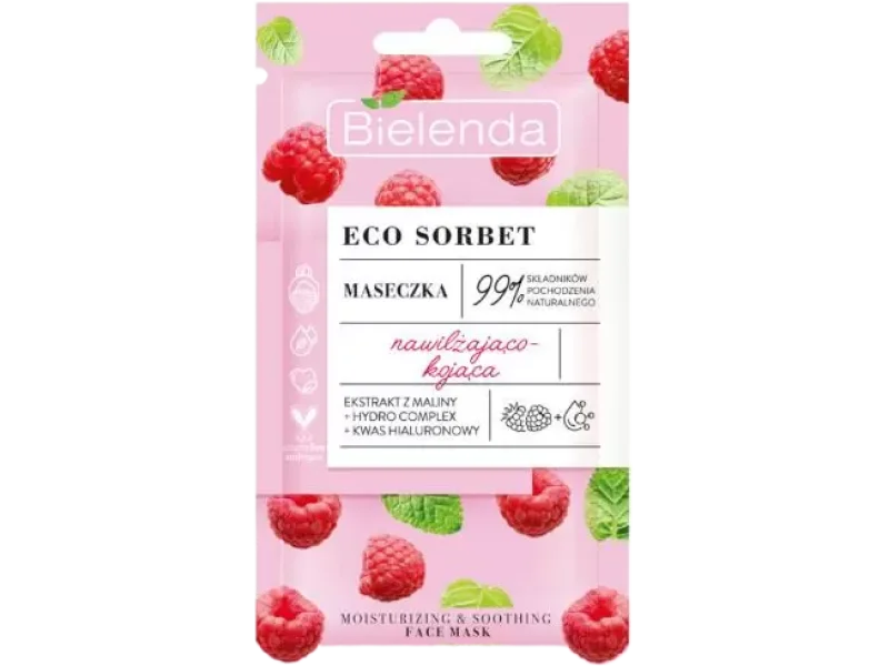 Bielenda Eco Sorbet malina nawilżająco-kojąca, maska
