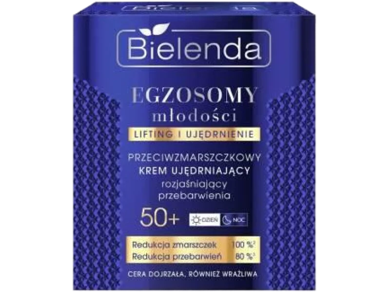 Bielenda Egzosomy Młodości, przeciwzmarszczkowy krem ujędrniający, rozjaśniający przebarwienia 50+