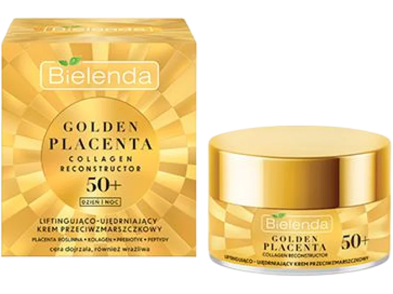Bielenda Golden Placenta Collagen liftingująco-ujędrniający przeciwzmarszczkowy 50+, krem