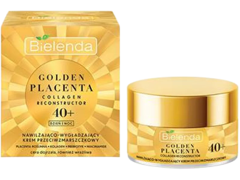 Bielenda Golden Placenta Collagen Reconstructor nawilżająco-wygładzający przeciwzmarszczkowy 40+, krem