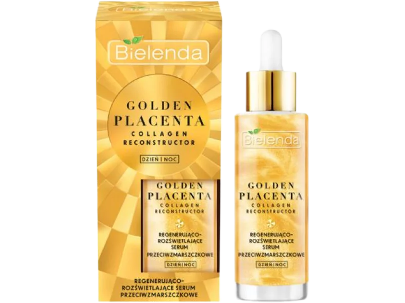 Bielenda Golden Placenta Collagen Reconstructor regenerująco-rozświetlające przeciwzmarszczkowe, serum
