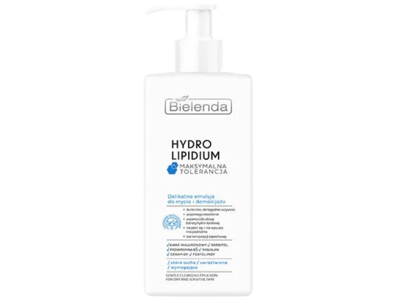 Bielenda Hydro Lipidium maksymalna tolerancja delikatna emulsja do mycia i demakijażu