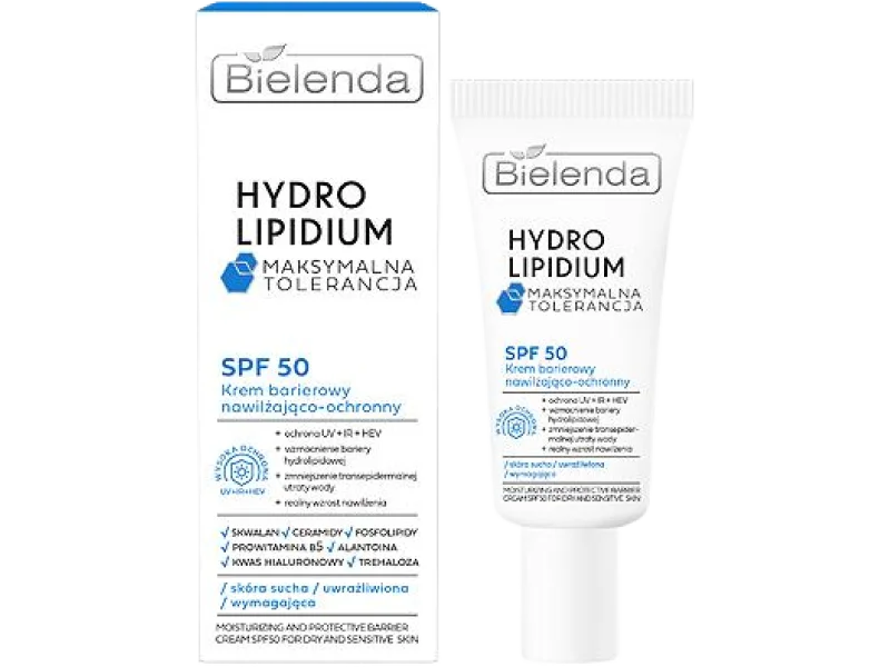 Bielenda Hydro Lipidium maksymalna tolerancja krem barierowy nawilżająco-ochronny